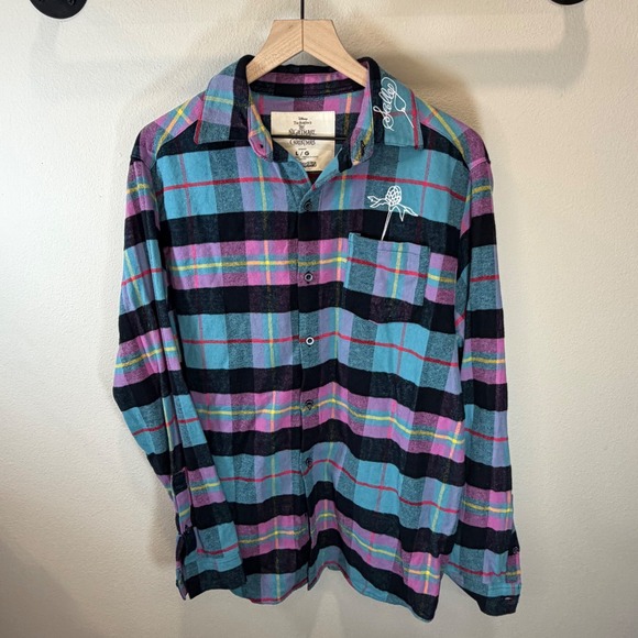 Cakeworthy 30th Anniversary Nightmare Before Christmas SALLY Flannel Shirt Large